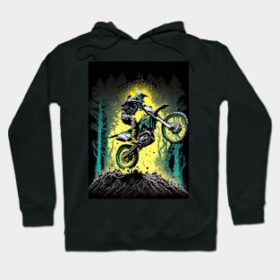 Cyber Future Dirt Bike With Neon Colors Hoodie